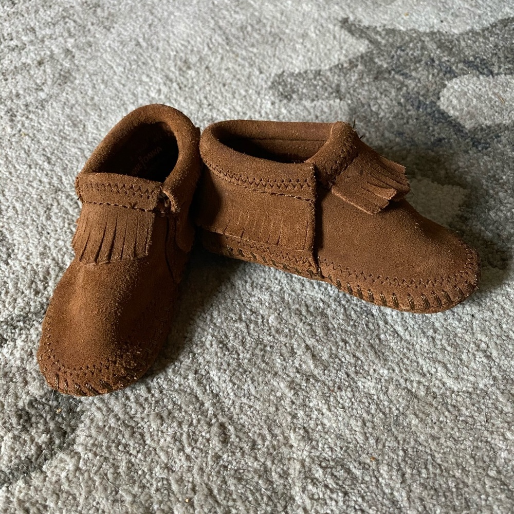 Minnetonka baby moccasins.